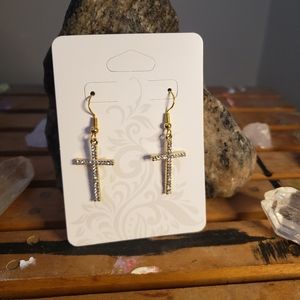 Handmade cross earrings